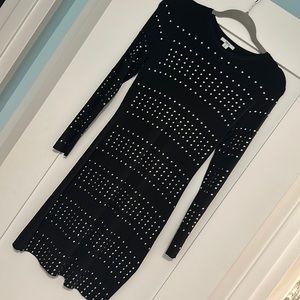 Like new Bar III bodycon studded black dress. Last call